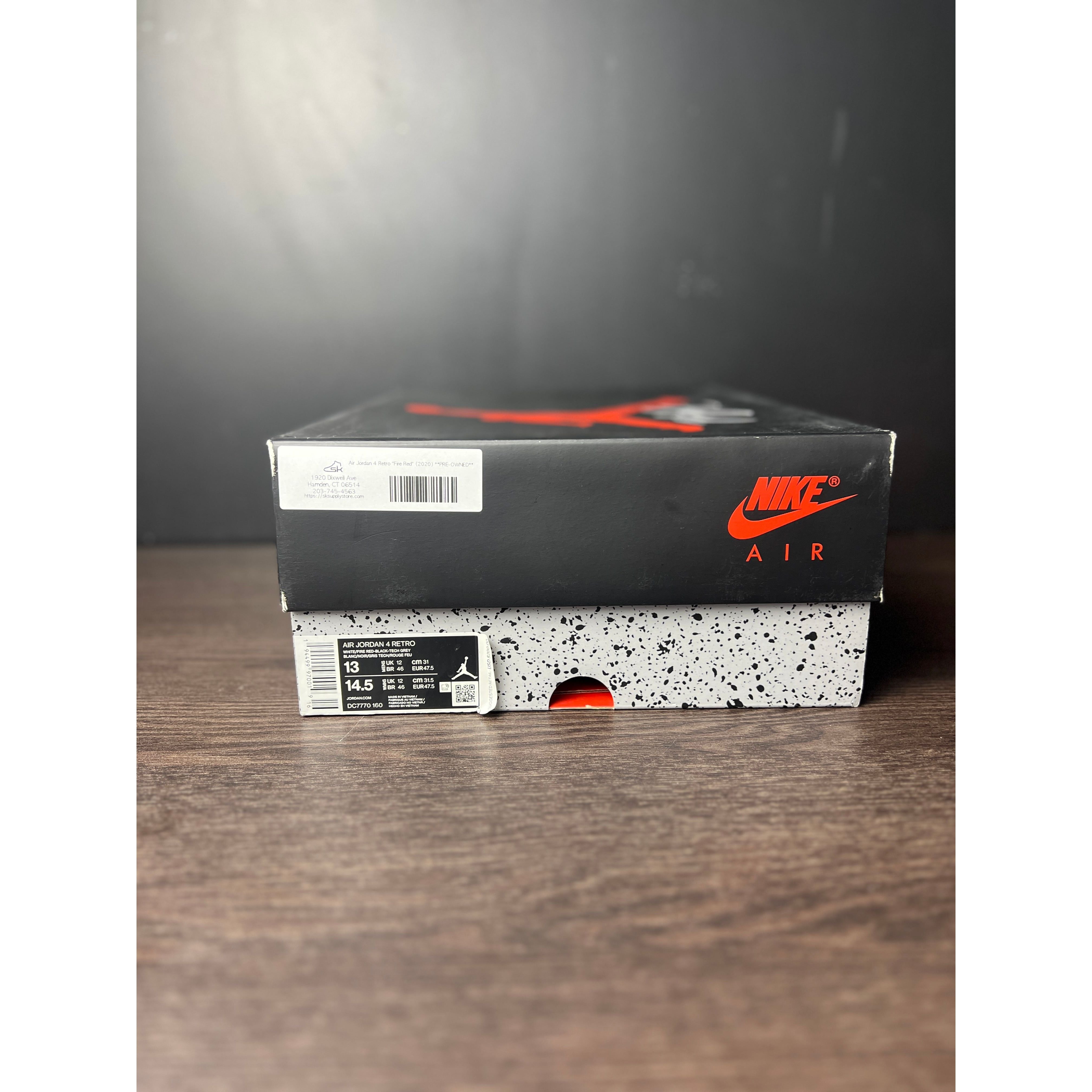 Air Jordan 4 Retro "Fire Red" (2020) **PRE-OWNED**