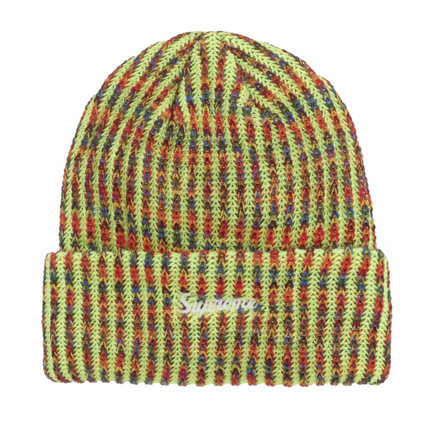 Supreme "Rainbow Loose" Gauge Beanie (FW25) (Neon Yellow)