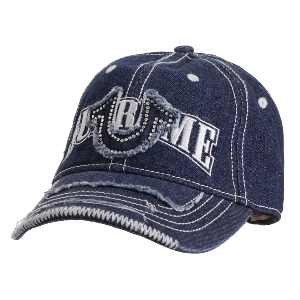 Supreme x True Religion "Mesh Black" 6-Panel (Denim)