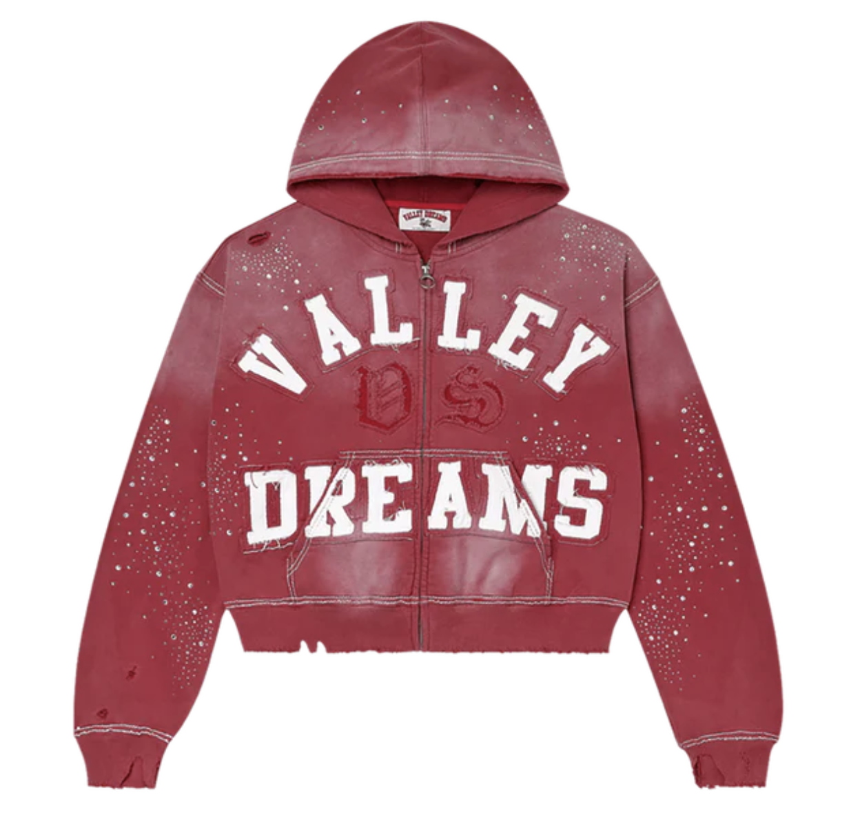 Vale "Classico" Zip Up Hoodie (Ruby)