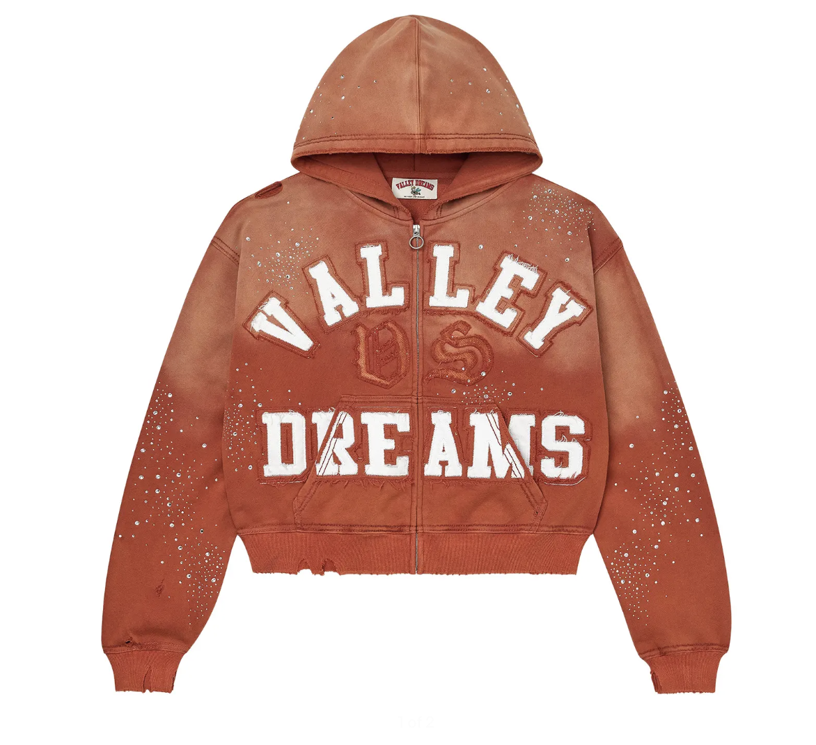 Vale Forever "Classico" Zip Up Hoodie (Orange)