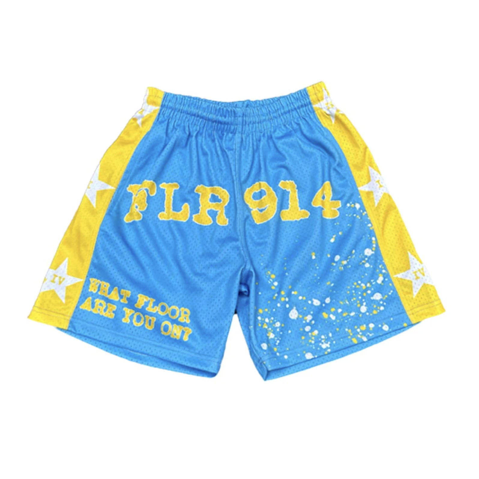 Floor914 "All Star" Mesh Shorts (Blue/Yellow)