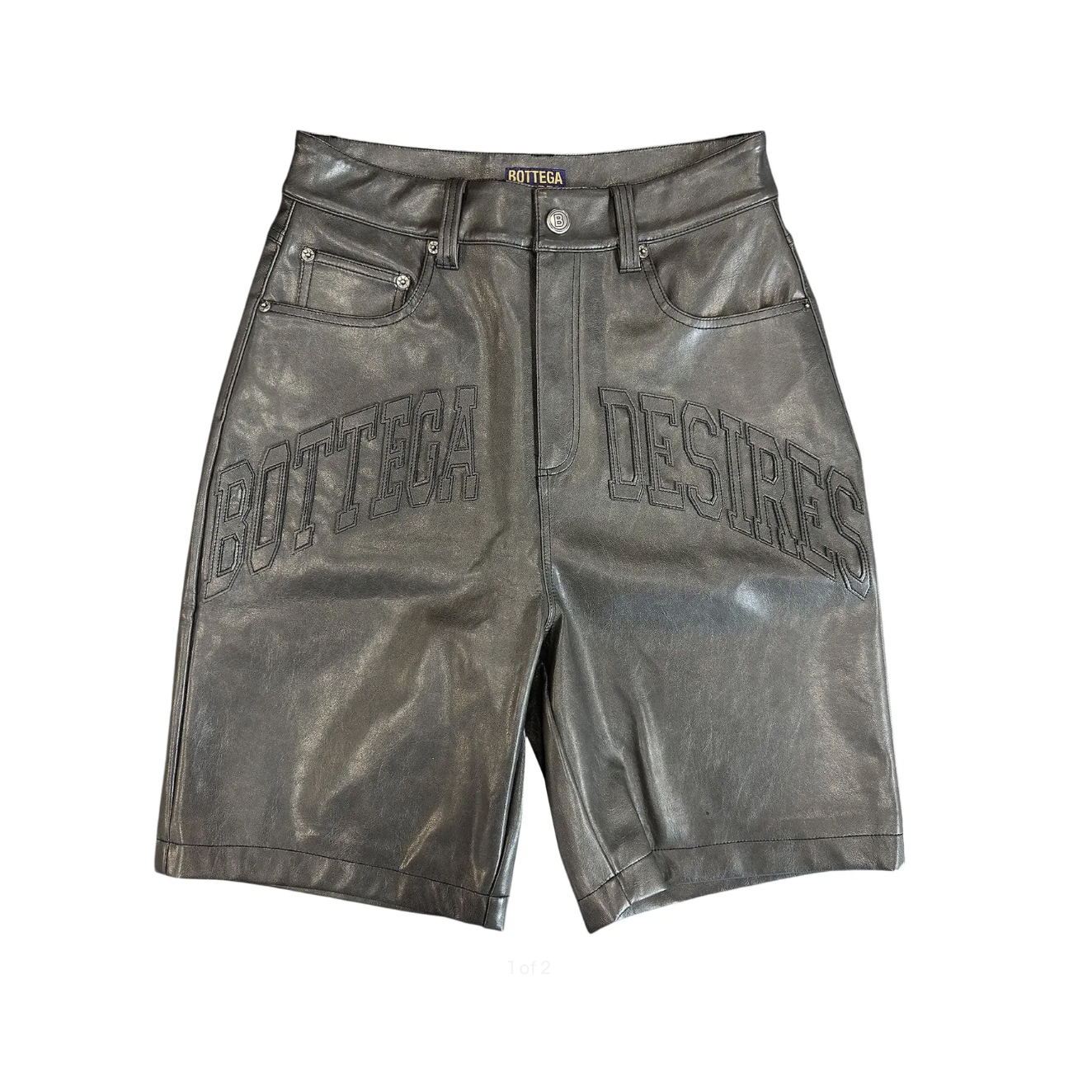 Bottega Desires "Leather" Shorts (Grey)