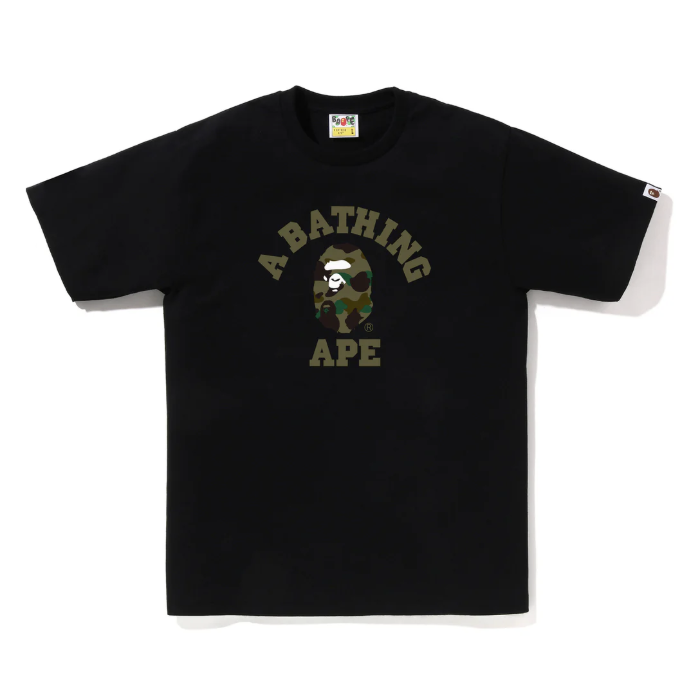 BAPE 1ST CAMO "College" Tee (Black/Green)