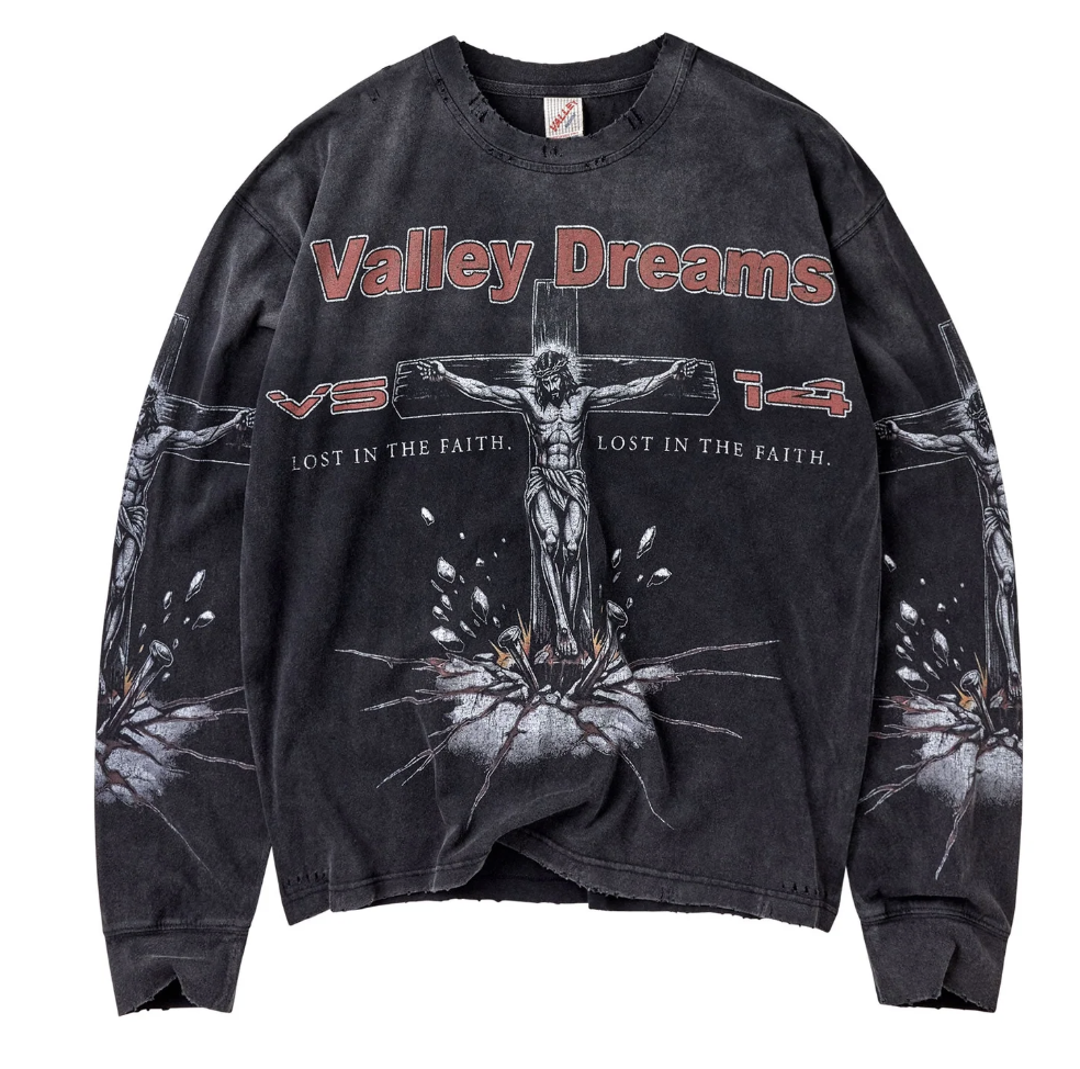 Vale Forever "Concrete Cross L/S (Black)
