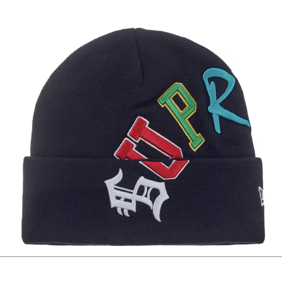 Supreme x New Era "Arc" Beanie (Navy)