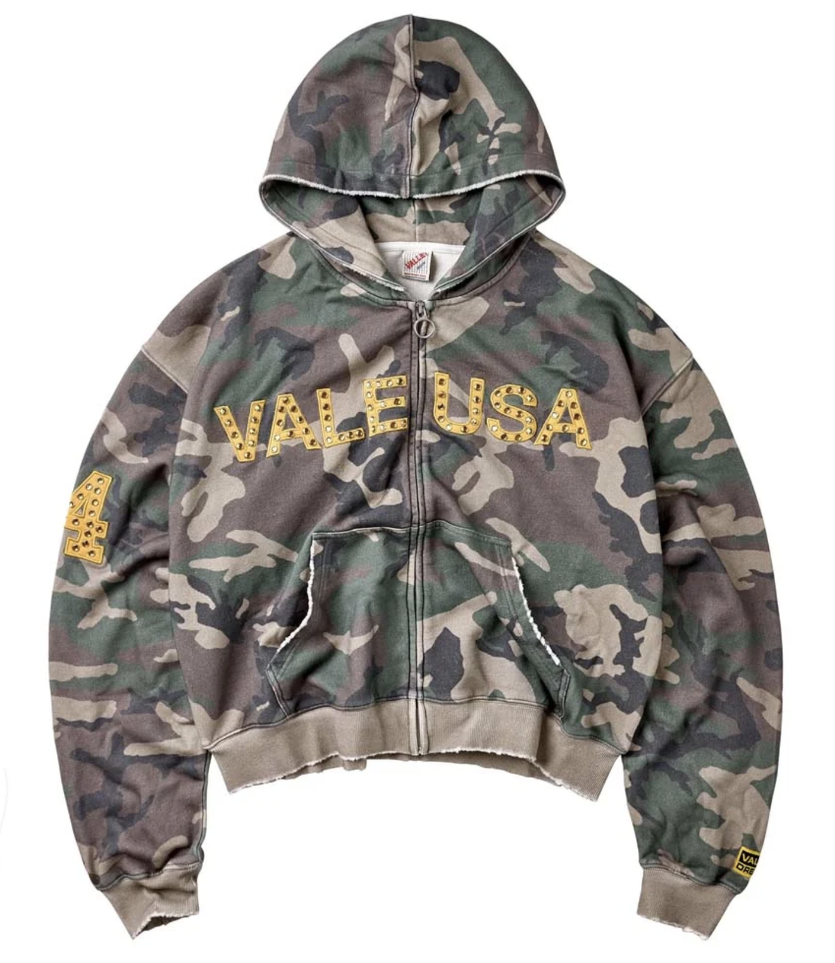 Vale Forever "Camo" Zip Up Hoodie (Green/Yellow)