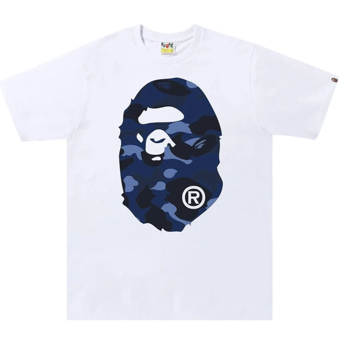 Bape Color Camo "Big Ape Head" (White/Navy)