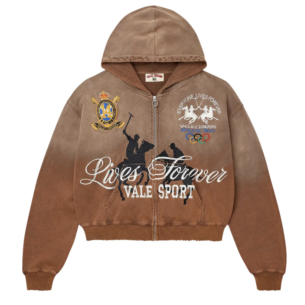 Vale Forever "Vanderbilt" Zip Up (Brown)