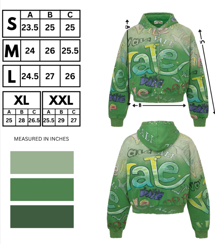 Vale Forever "Spearmint" Zip Up