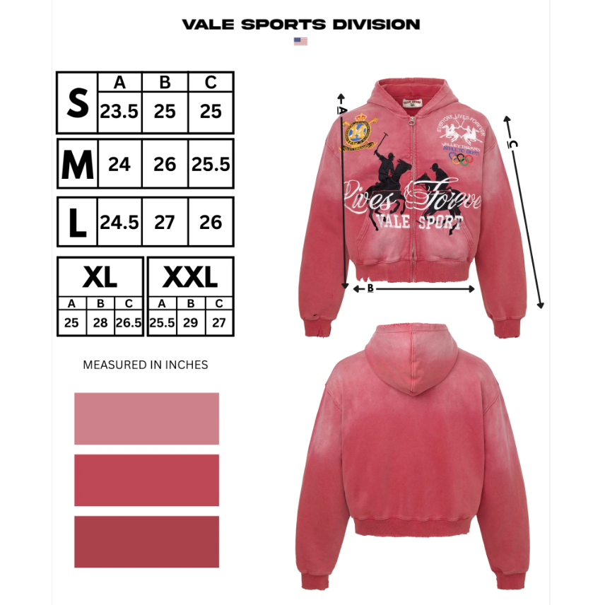 Vale Forever "Rockefeller" Zip Up (Red)