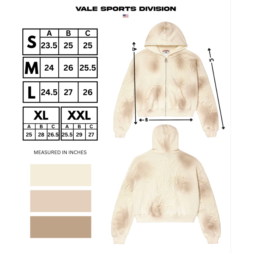 Vale Forever "Carver" Zip Up (Cream)