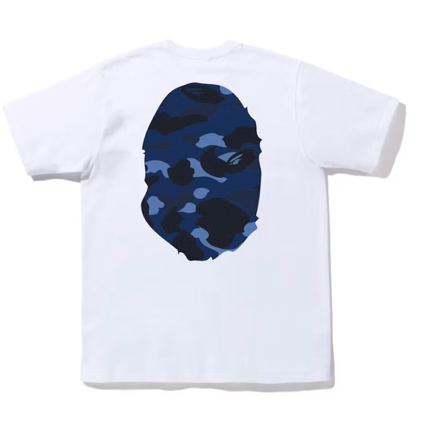 Bape Color Camo "Big Ape Head" (White/Navy)