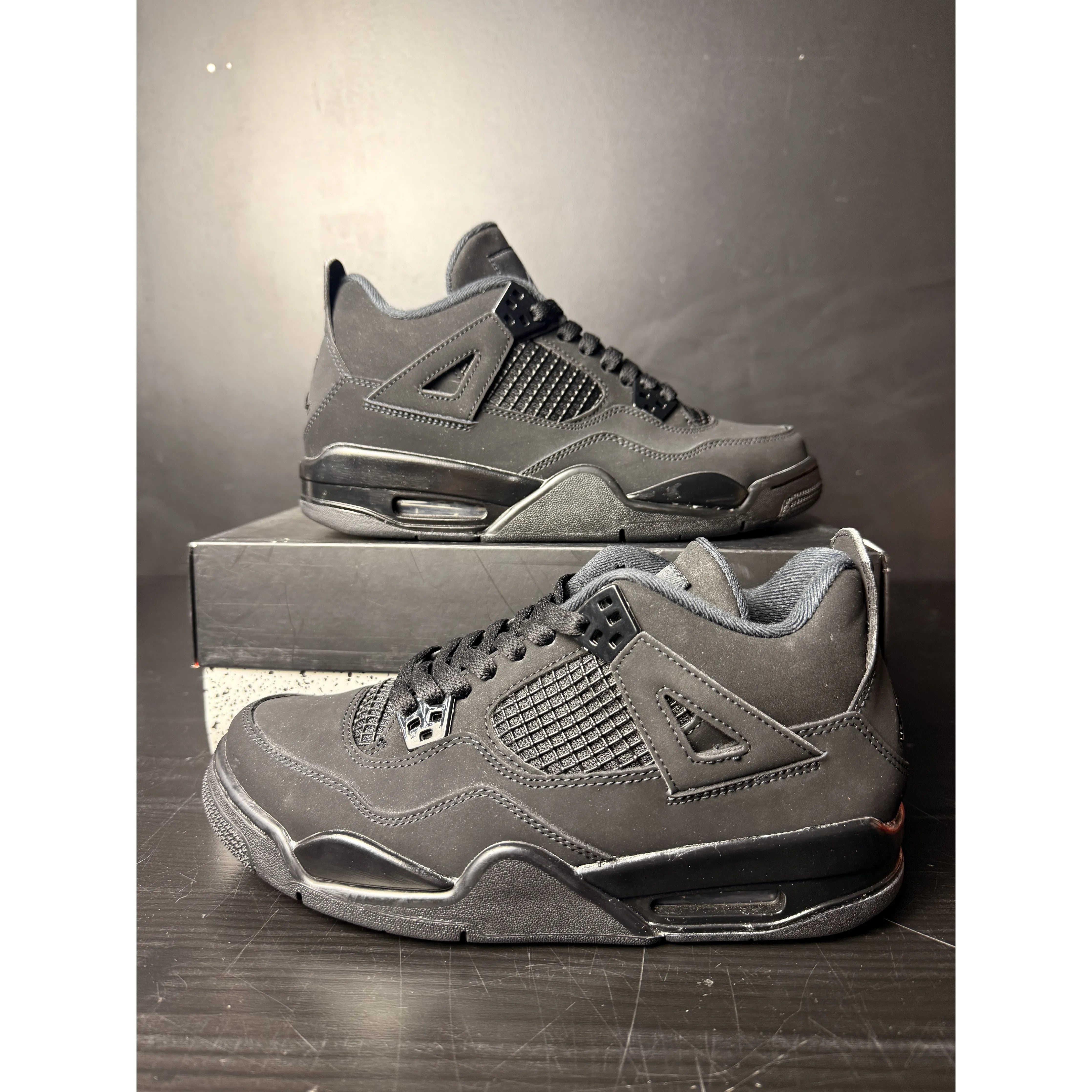 Air Jordan 4 Retro "Black Cat" (2020) (GS) **PRE-OWNED**