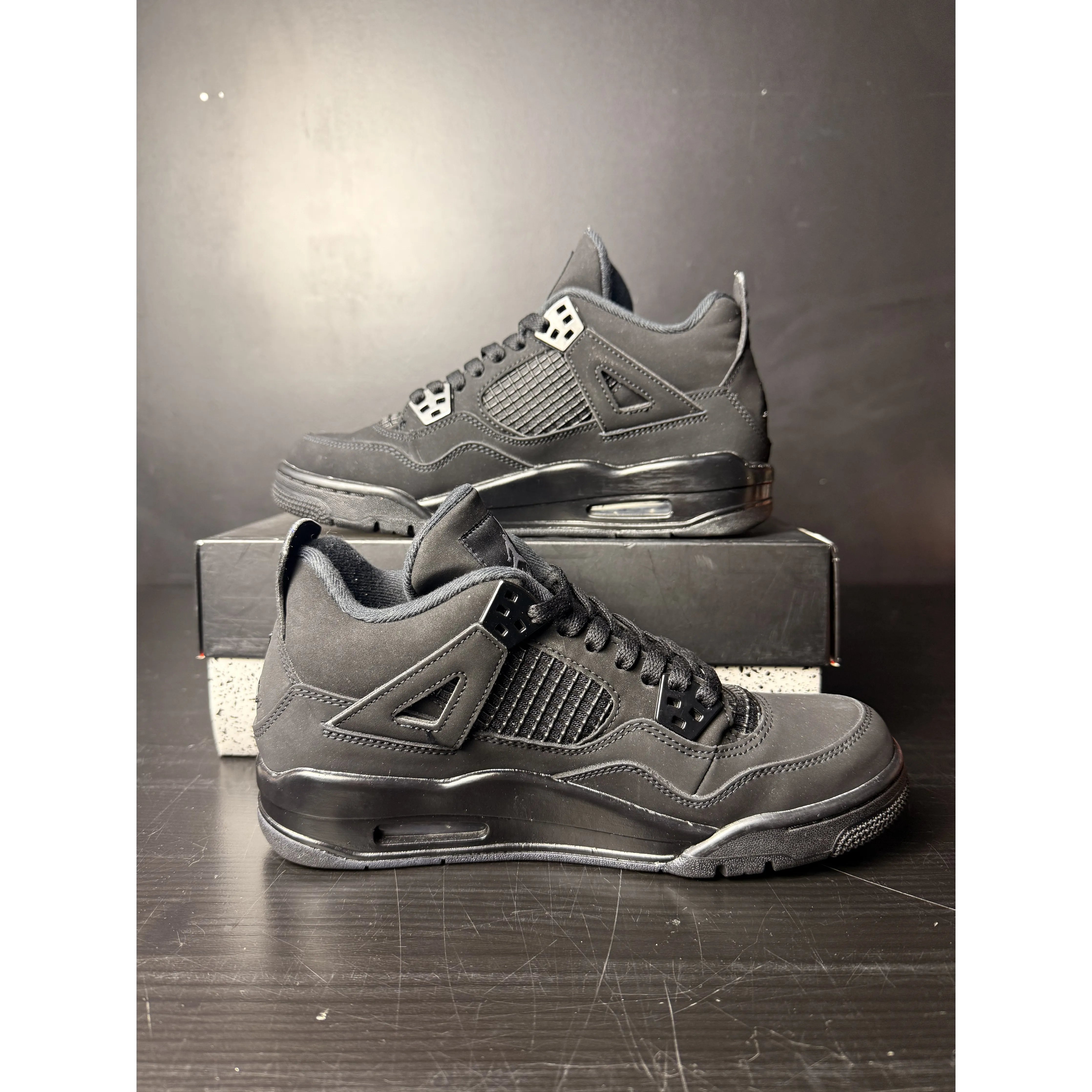 Air Jordan 4 Retro "Black Cat" (2020) (GS) **PRE-OWNED**