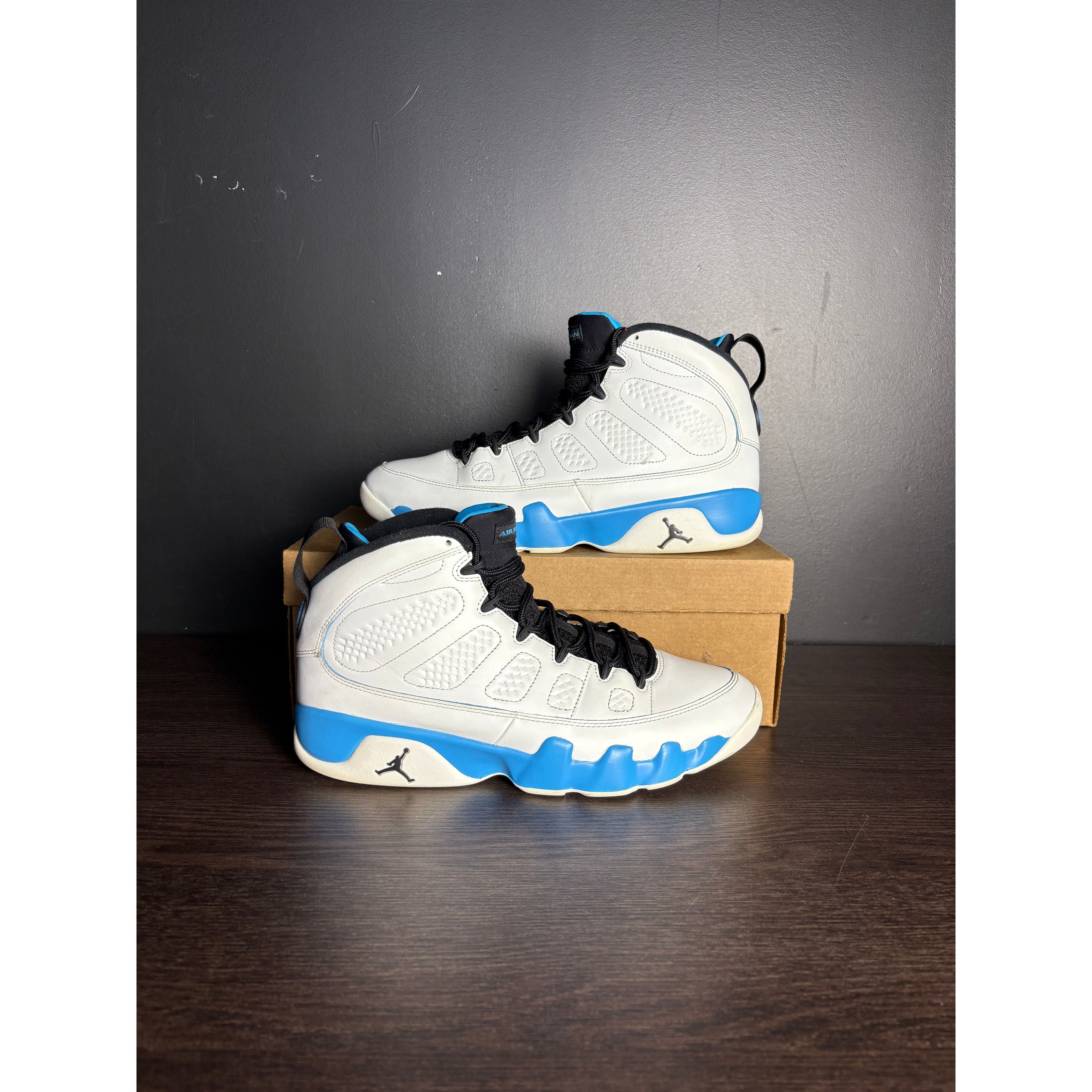 Air Jordan 9 Retro "Powder Blue" (2024) **PRE-OWNED** NO INSOLE