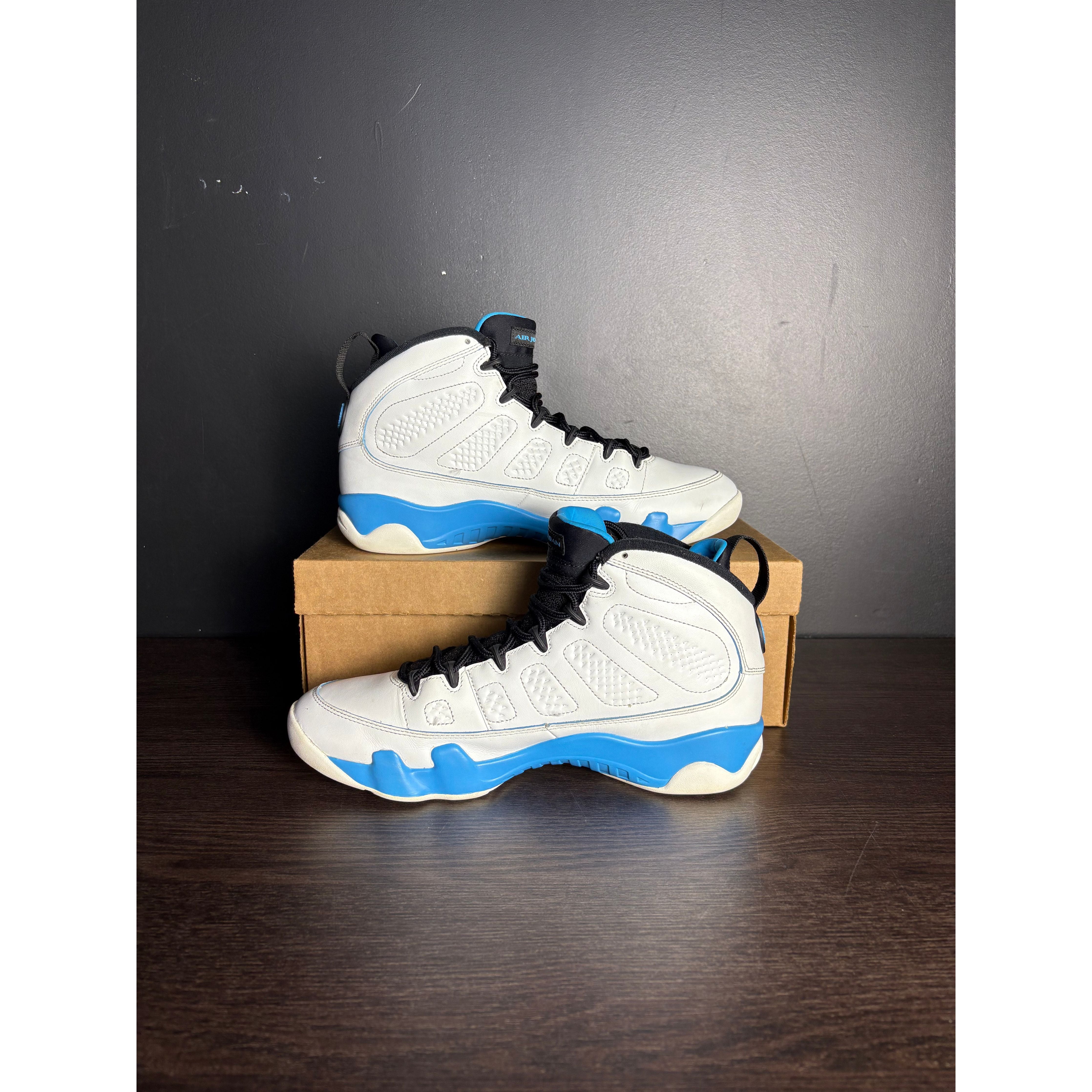 Air Jordan 9 Retro "Powder Blue" (2024) **PRE-OWNED** NO INSOLE