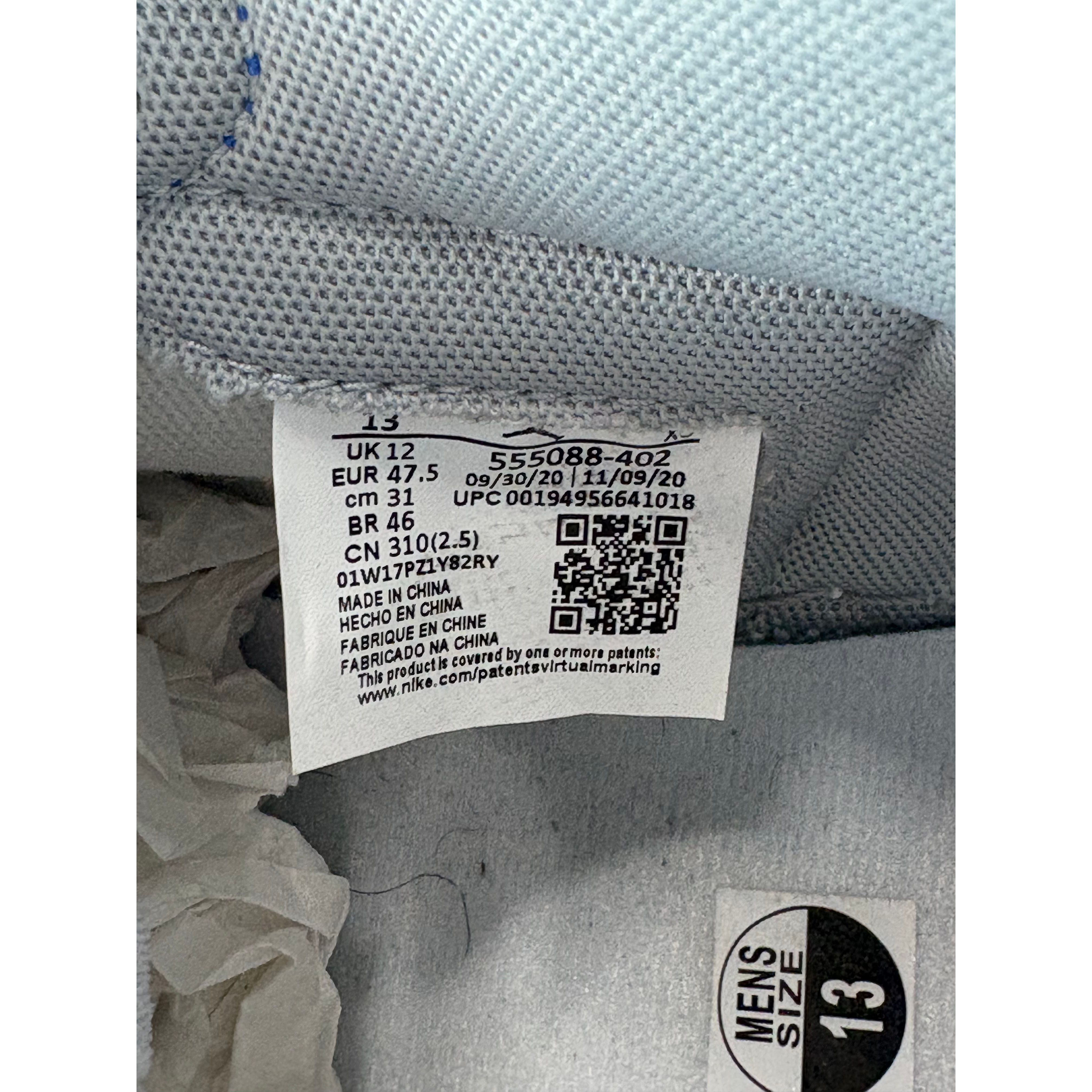 Air Jordan 1 Retro High "Hyper Royal Smoke Grey" **PRE-OWNED**