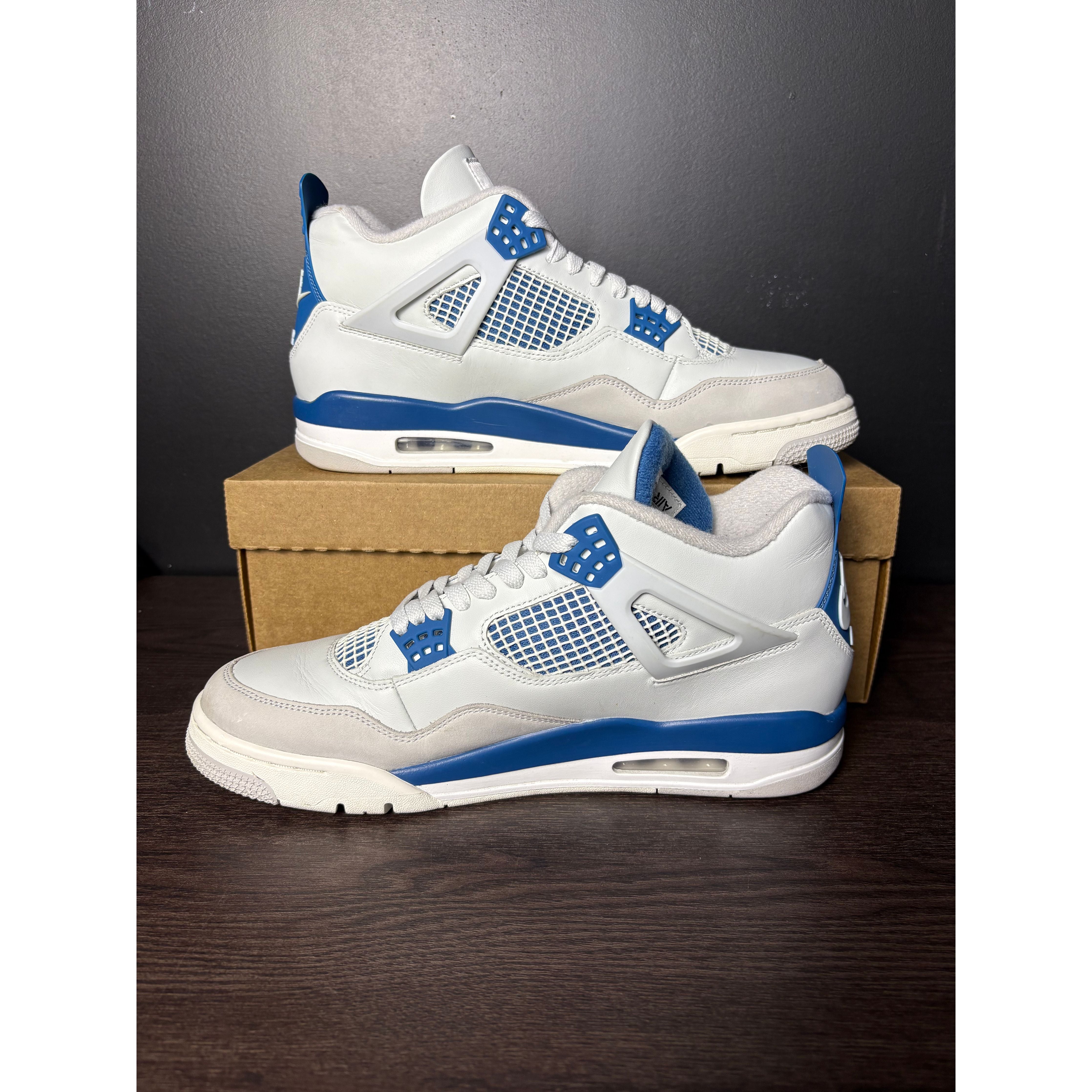 Air Jordan 4 Retro "Military Blue" (2024) **PRE-OWNED** REP. BOX