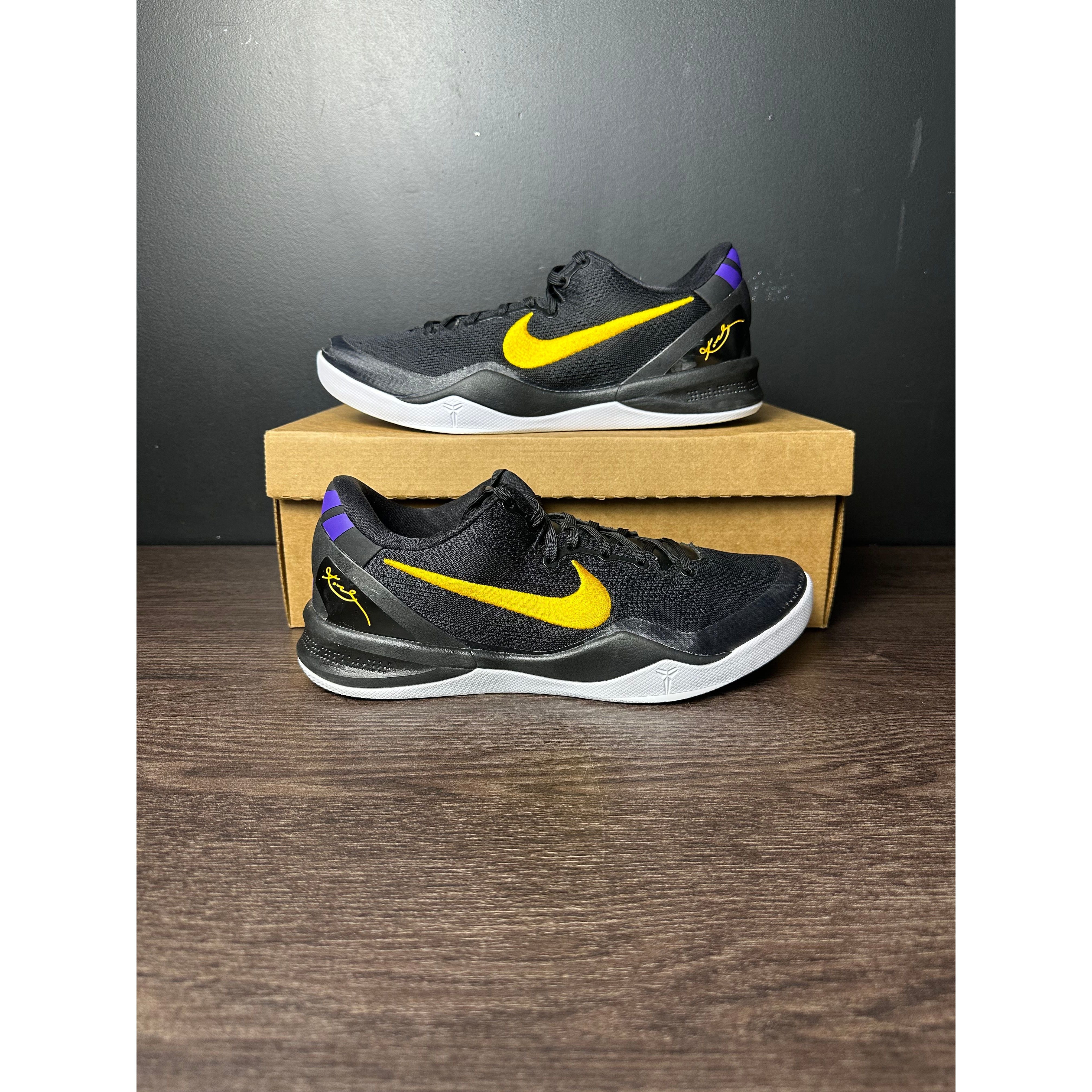 Nike Kobe 8 Protro "Lakers Away" **PRE-OWNED** NO BOX