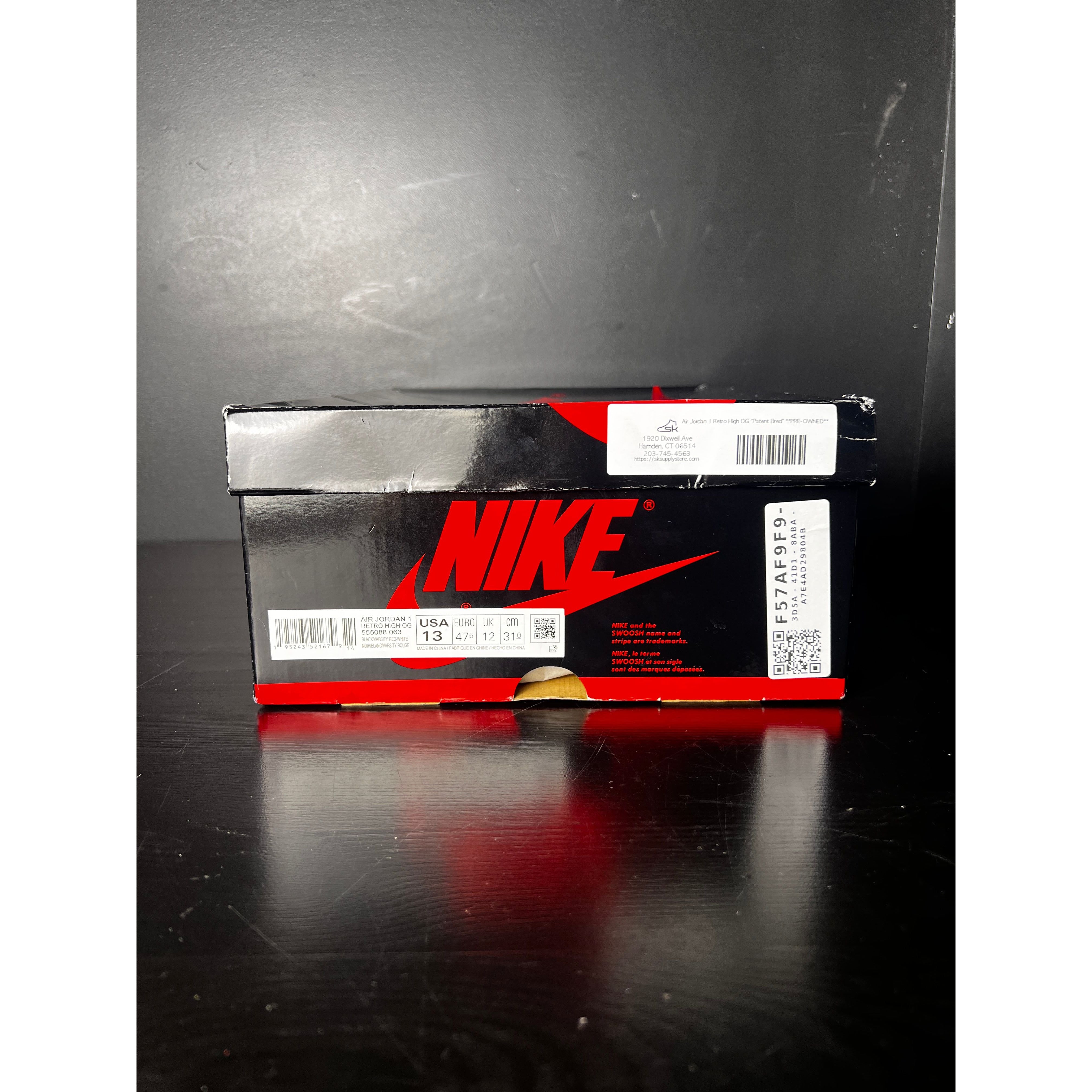 Air Jordan 1 Retro High OG "Patent Bred" **PRE-OWNED**