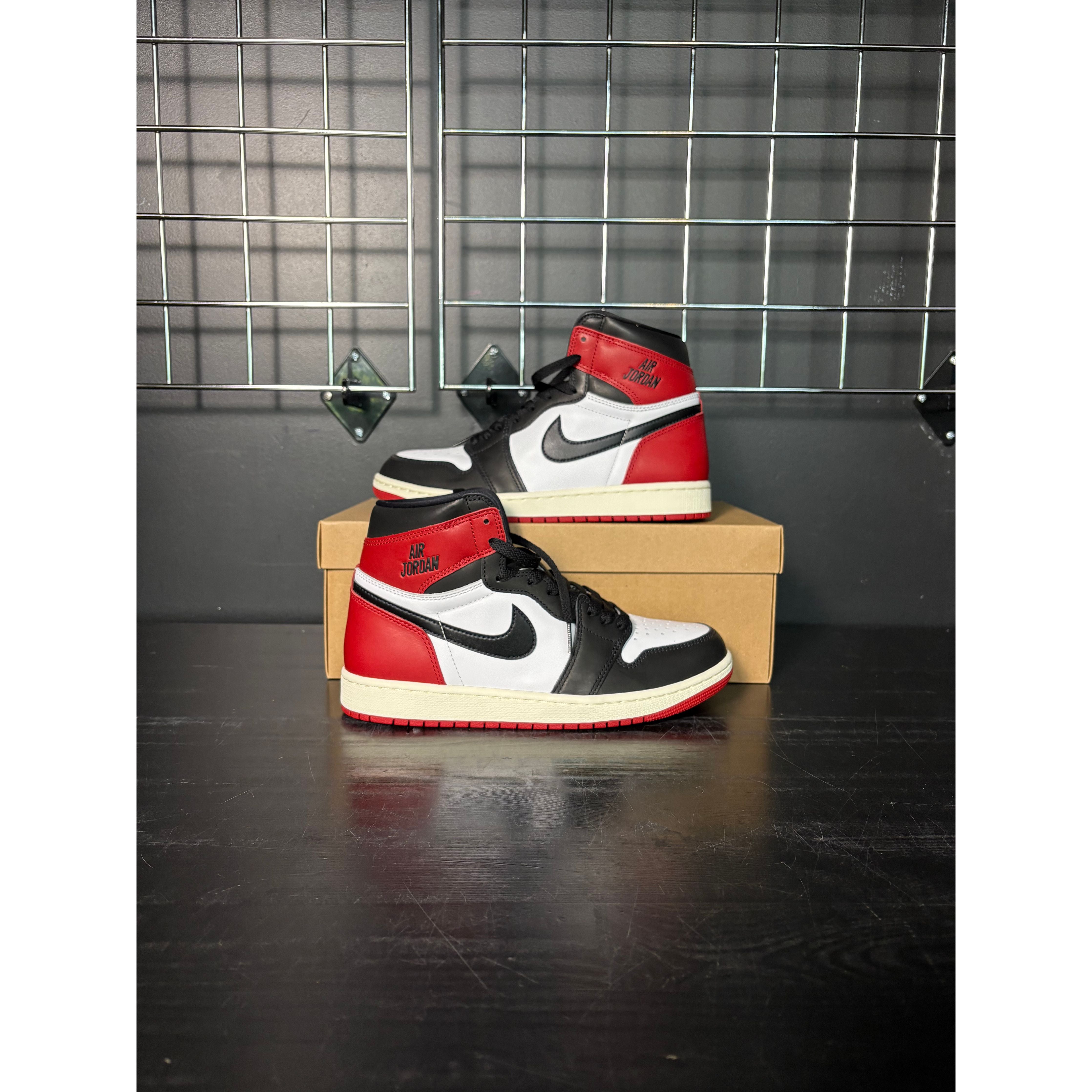 Air Jordan 1 Retro High OG "Black Toe" Reimagined **PRE-OWNED** REP. BOX