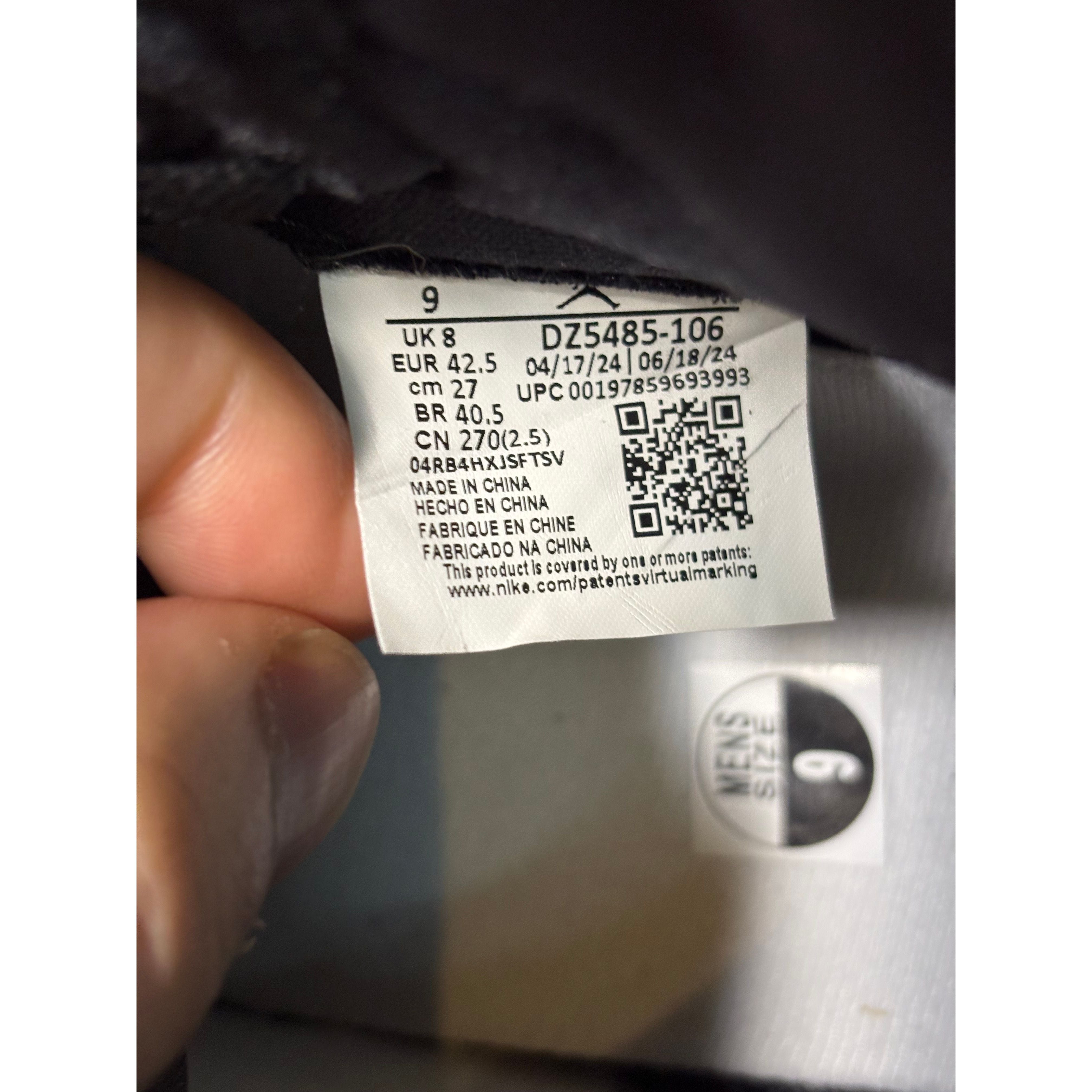 Air Jordan 1 Retro High OG "Black Toe" Reimagined **PRE-OWNED** REP. BOX
