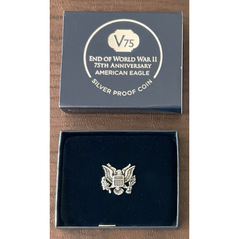 End of World War II 75th Anniversary Proof V75 American Silver Eagle Coin