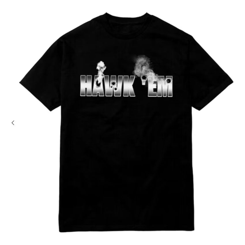 Pop Smoke x Vlone "Hawk Em'" Tee Black