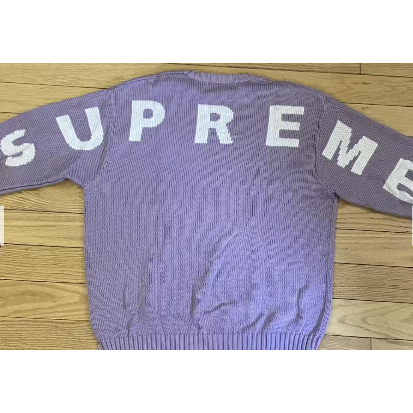 Supreme "Back Logo Sweater" (Lilac)