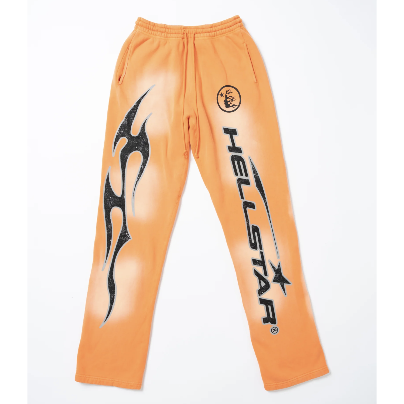 Hellstar "Fire Orange" Flare Bottom Sweatpants Orange Dye