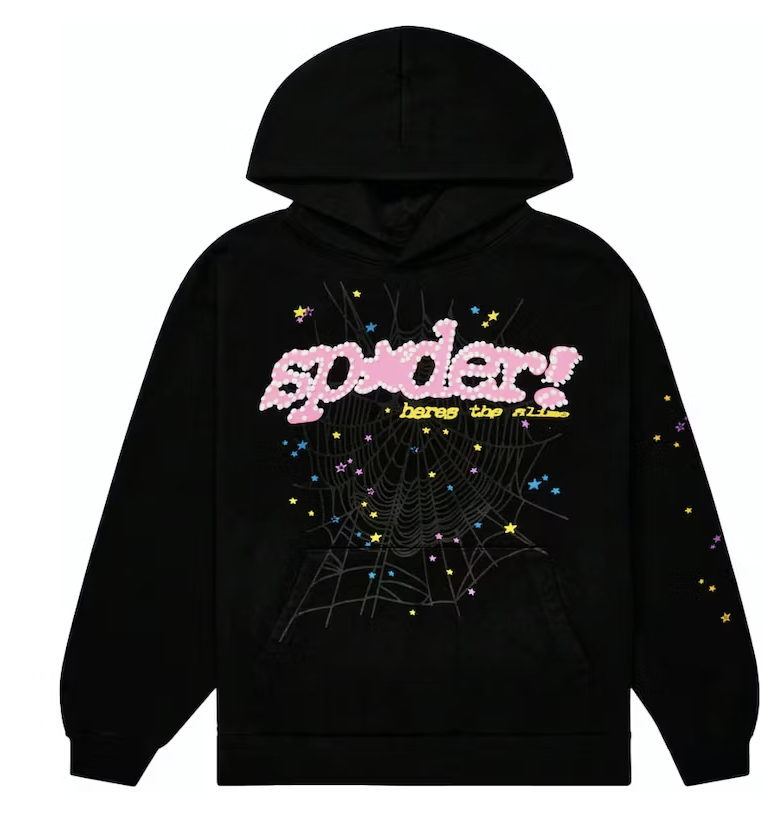 Sp5der "P*NK" V2 Hoodie (Black)