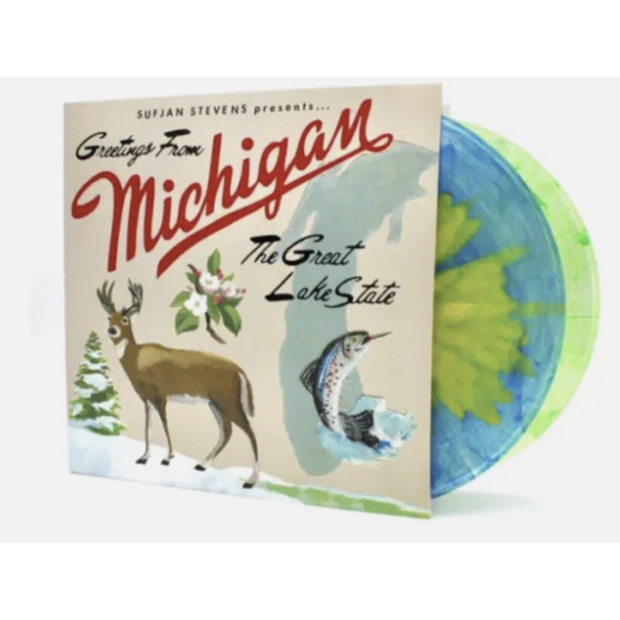 Sufjan Stevens- Michigan -University of Michigan/Michigan State blue green vinyl
