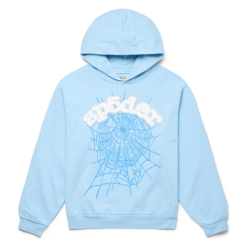 Sp5der OG Web V2 Hoodie "Dusty Blue"