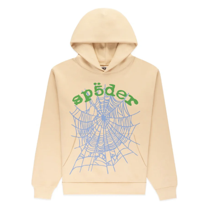 Sp5der OG "Web" V2 Hoodie (Cream)