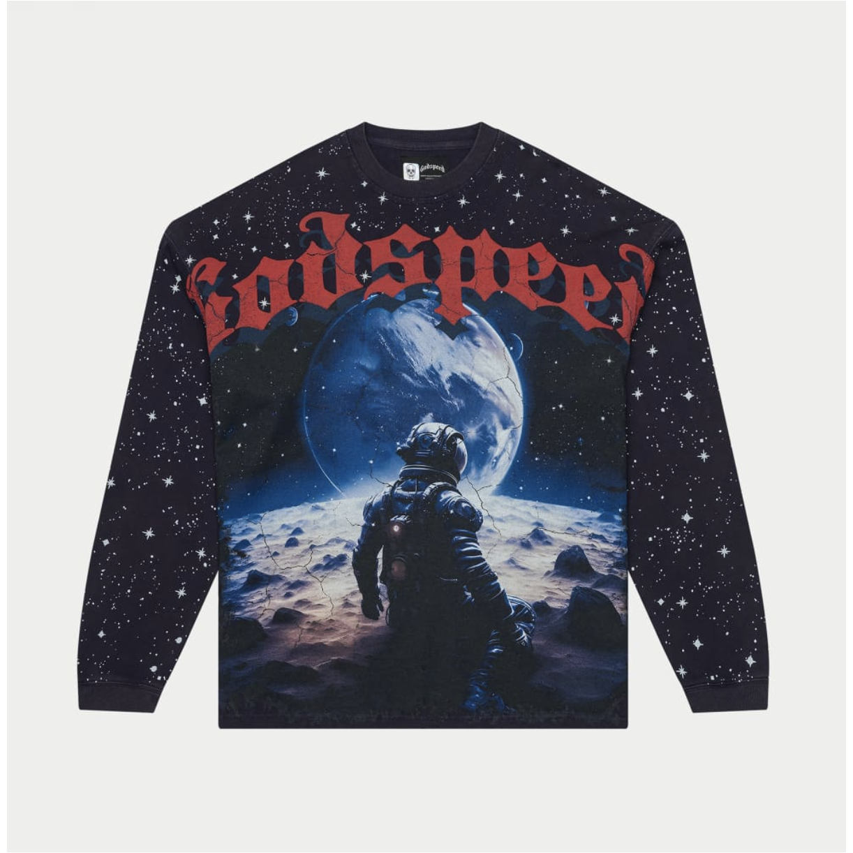 Godspeed Long Sleeve T-Shirt "No looking Back" (Black Wash)