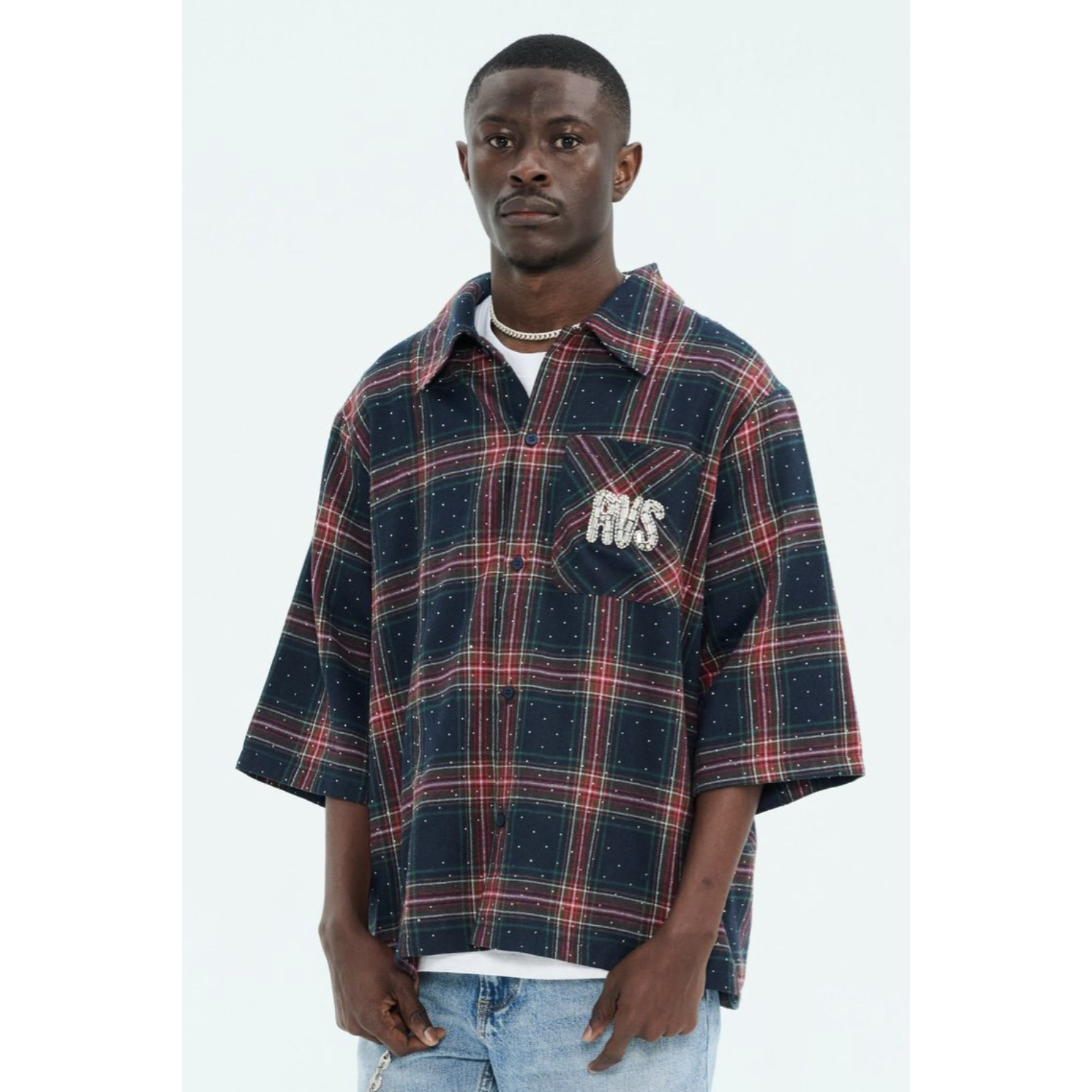 Reves Labs "Lumière" Flannel (Navy/Crimson)