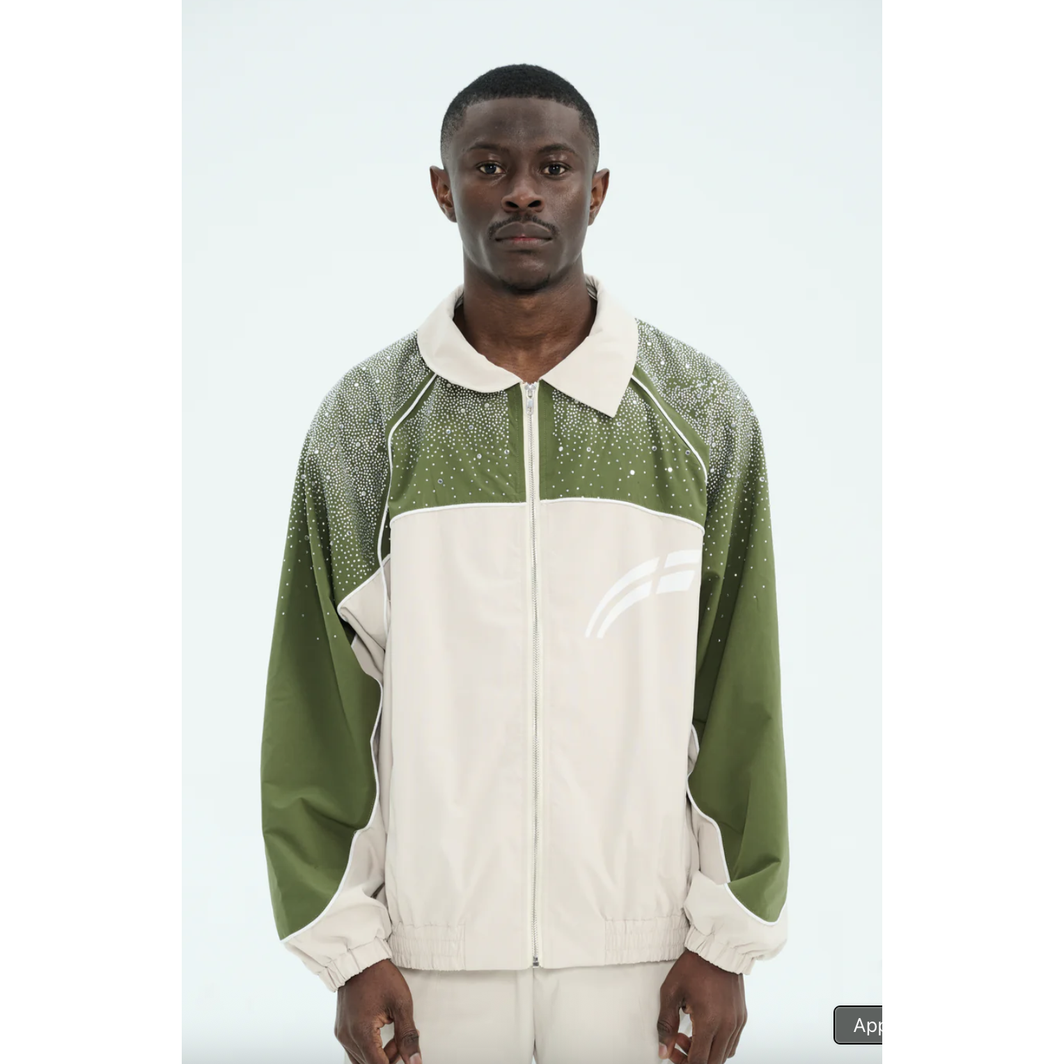 Reves Labs "Astral" Zip Windbreaker Set (Cream/ Green)