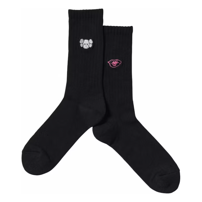 KAWS + Warhol Socks "Kaws" (Black)