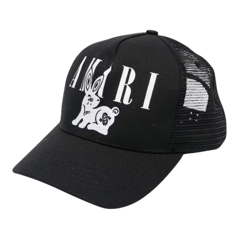 AMIRI "Bandana Rabbit" Trucker Cap (Black)