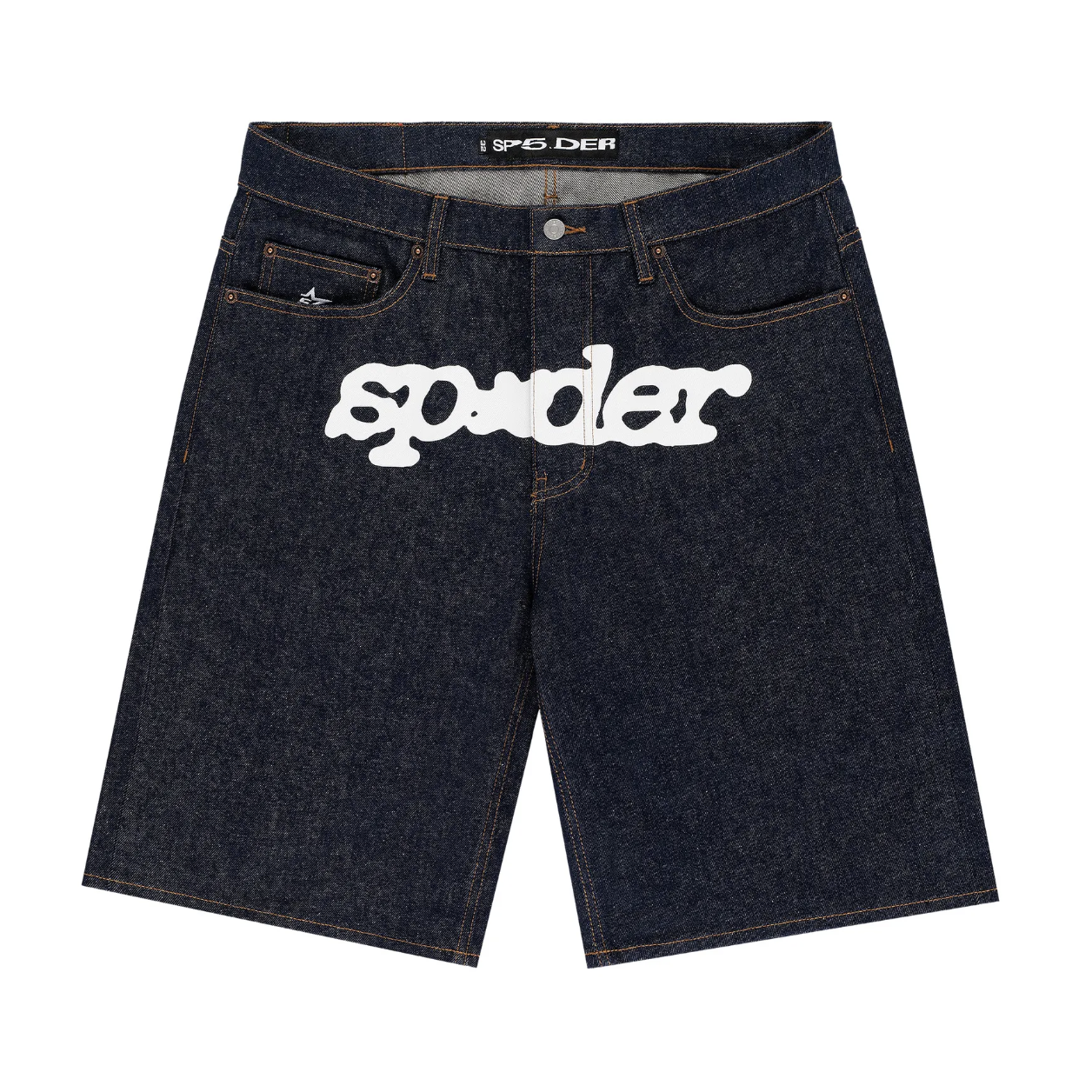 Sp5der V3 Logo Denim Short "Indigo Denim"