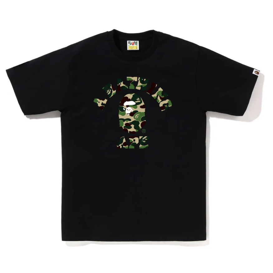 Bape "ABC Camo" College Tee (Black/Green)