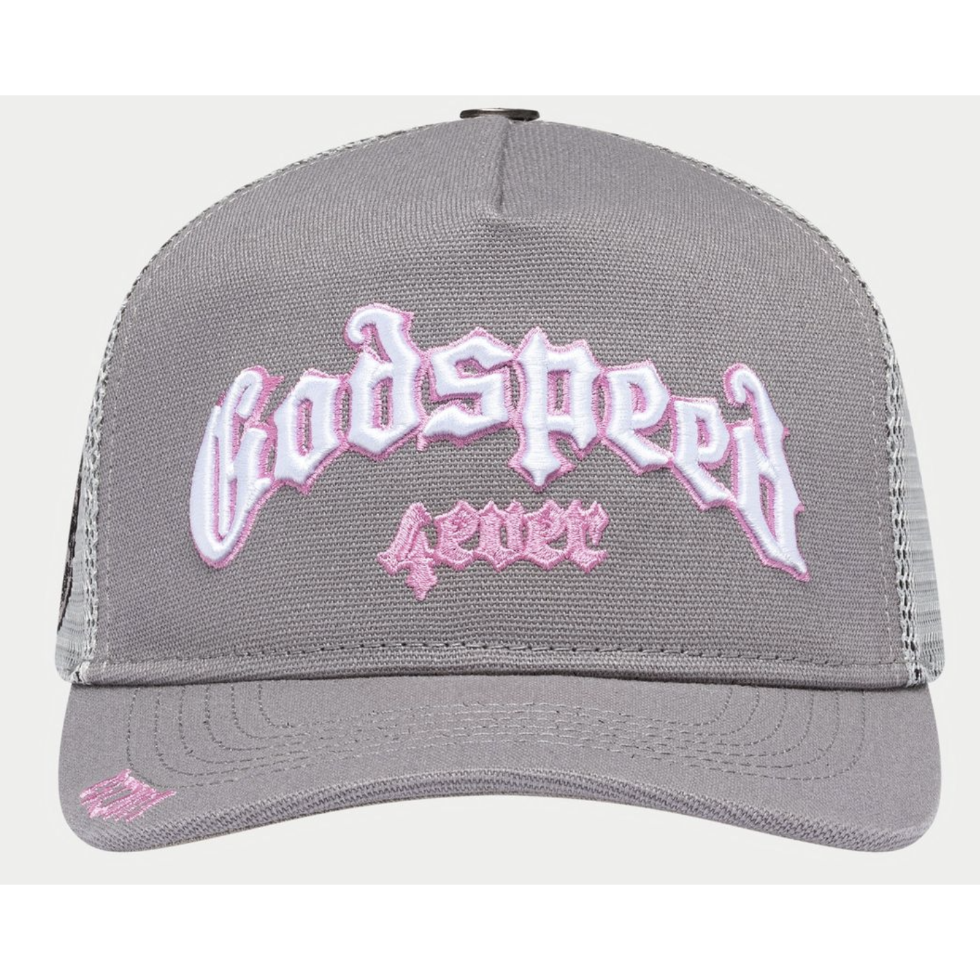 Godspeed "Forever" Trucker Hat (Grey/Pink)