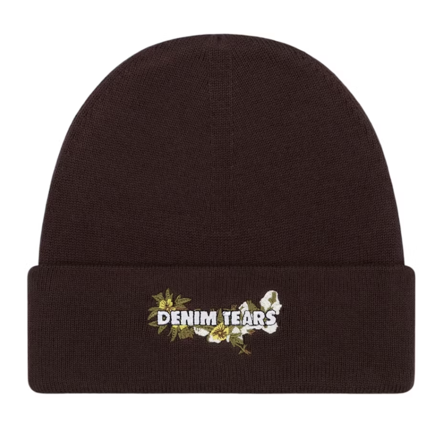 Denim Tears "Floral" Beanie (Brown)