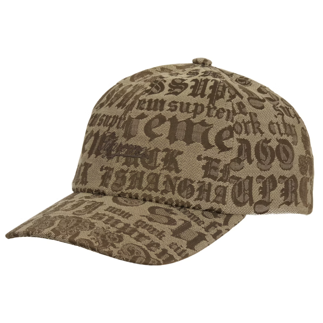 Supreme "Cities Jacquard" 6-Panel Tan