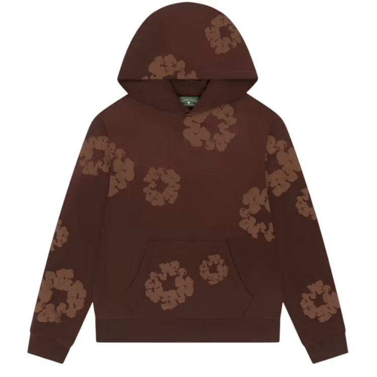Denim Tears Mono Cotton "Wreath" Hoodie (Brown) (SET)