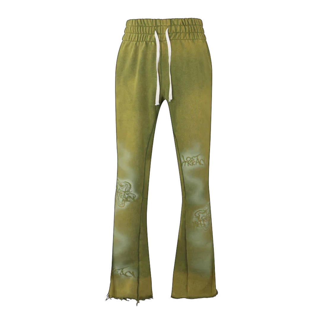 Lost Intricacy "Green" Flare Sweatpants