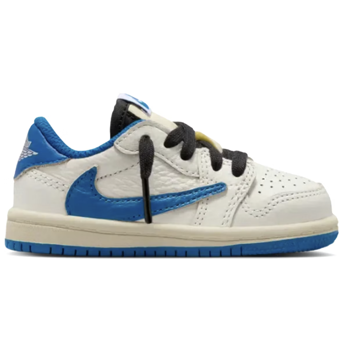 Air Jordan 1 Retro Low OG SP x Fragment x Travis Scott "Sail Military Blue" (TD)