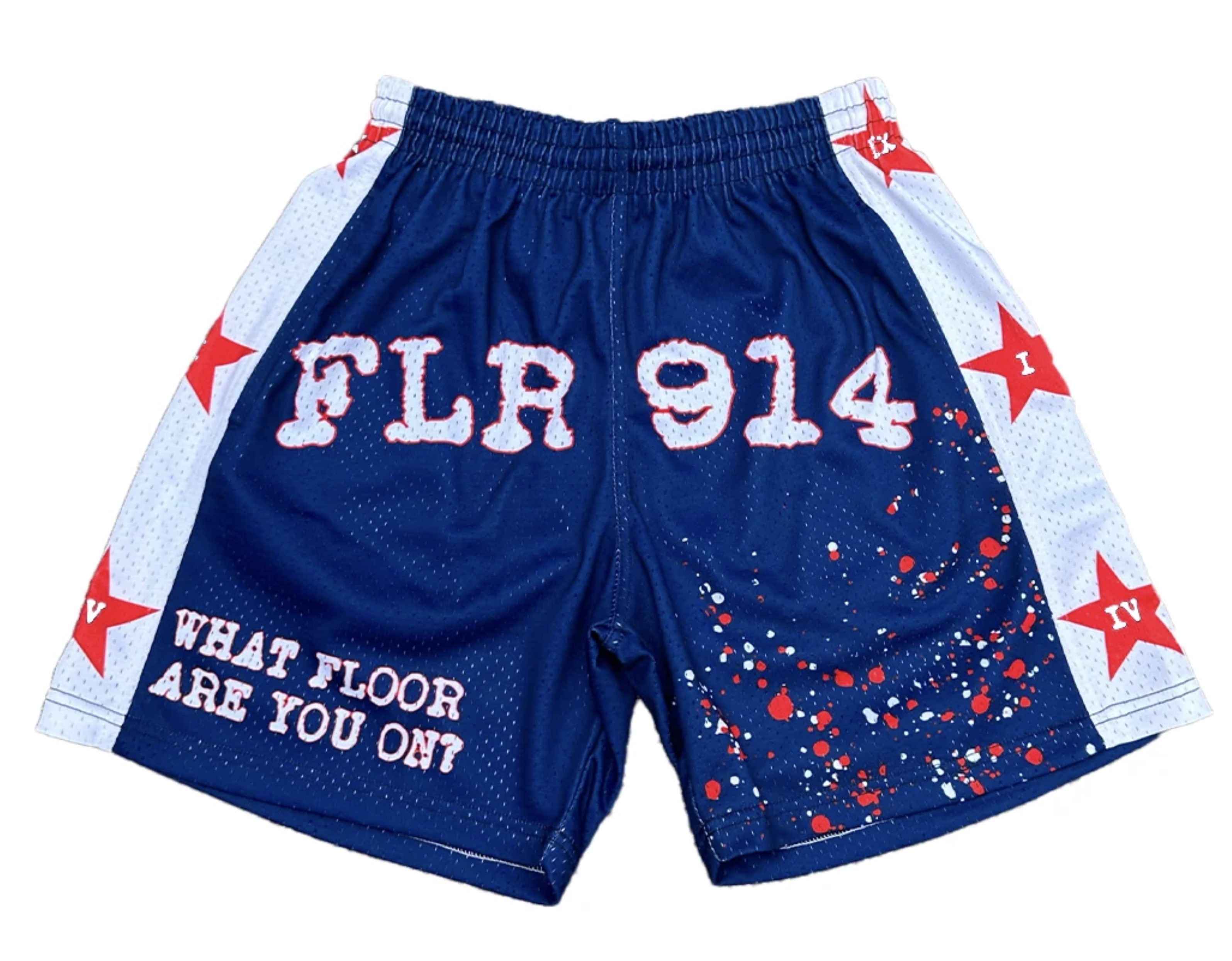 Floor914 "USA" Mesh Shorts (Navy/White)