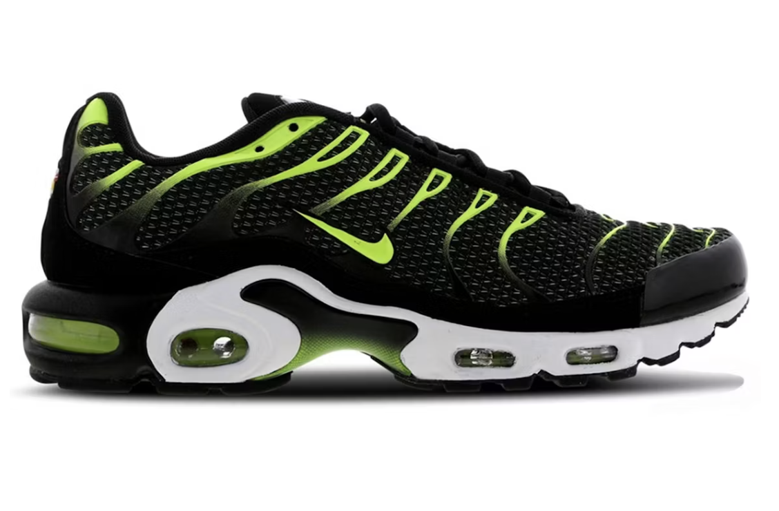 Nike Air Max Plus "Black Dark Grey Volt" (GS) **PRE-OWNED**